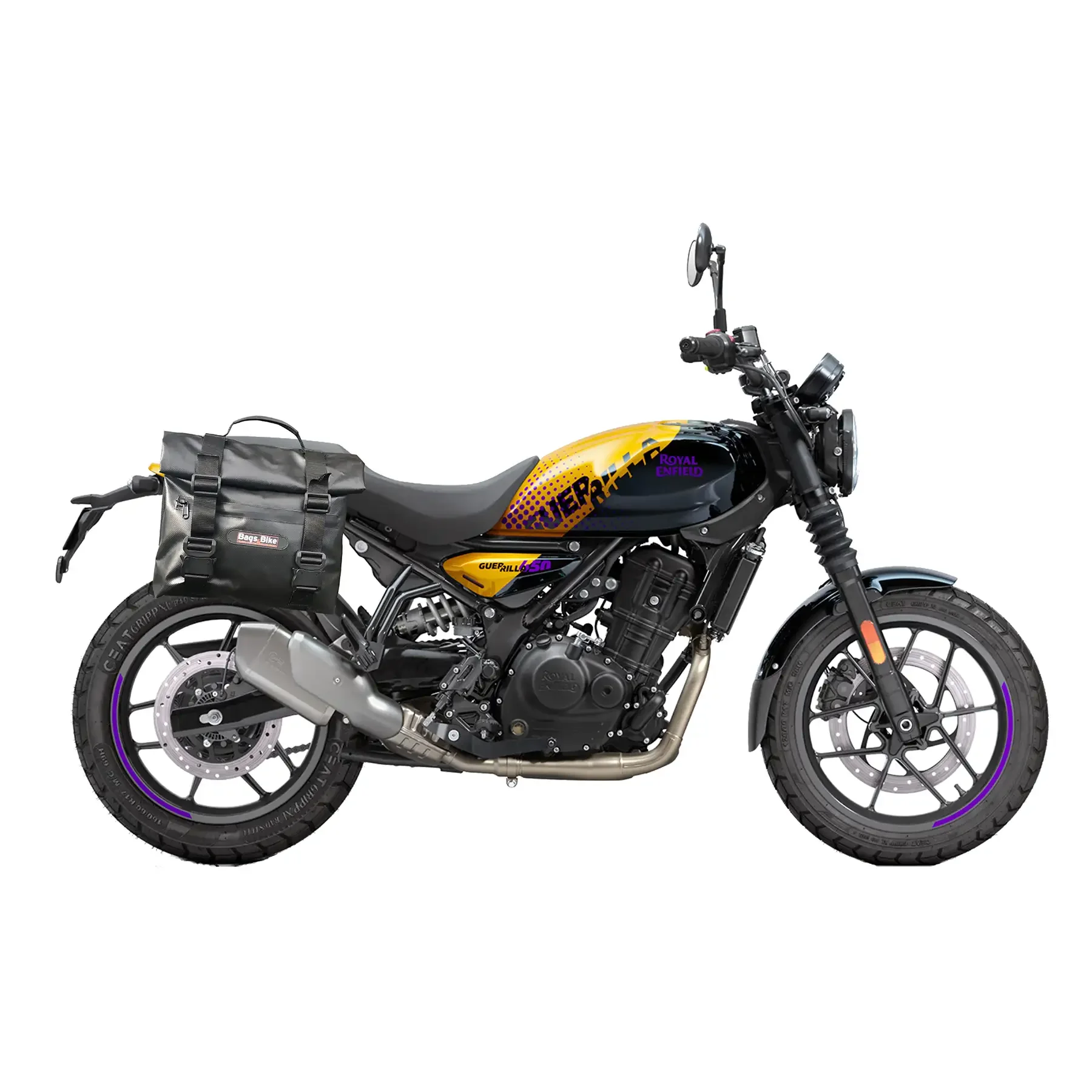 Panniers for Royal Enfield Guerrilla, pair of AMIATA side bags - Image 2