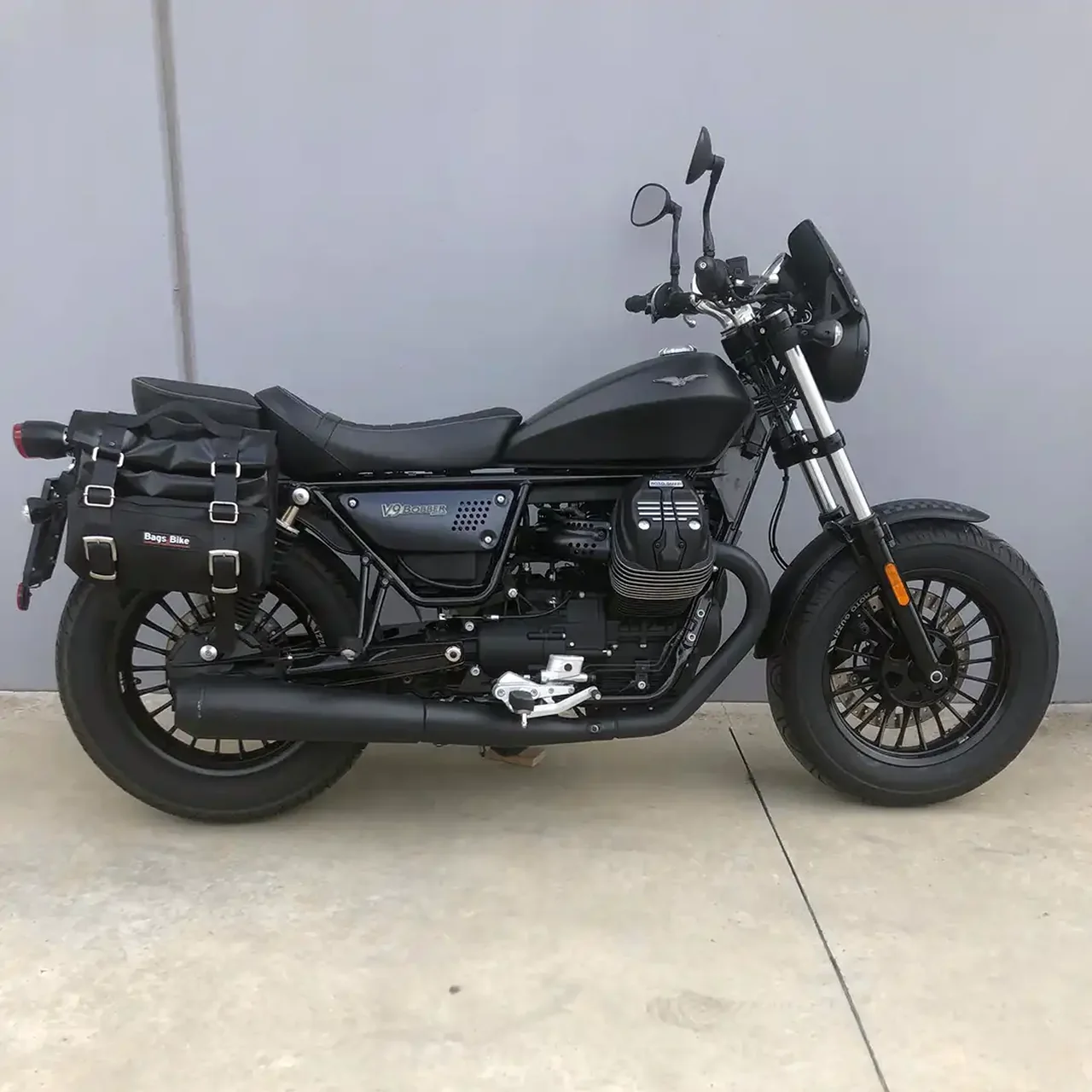 Borse laterali per Moto Guzzi Bobber, coppia di borse CAMION in Cuoio - immagine 2