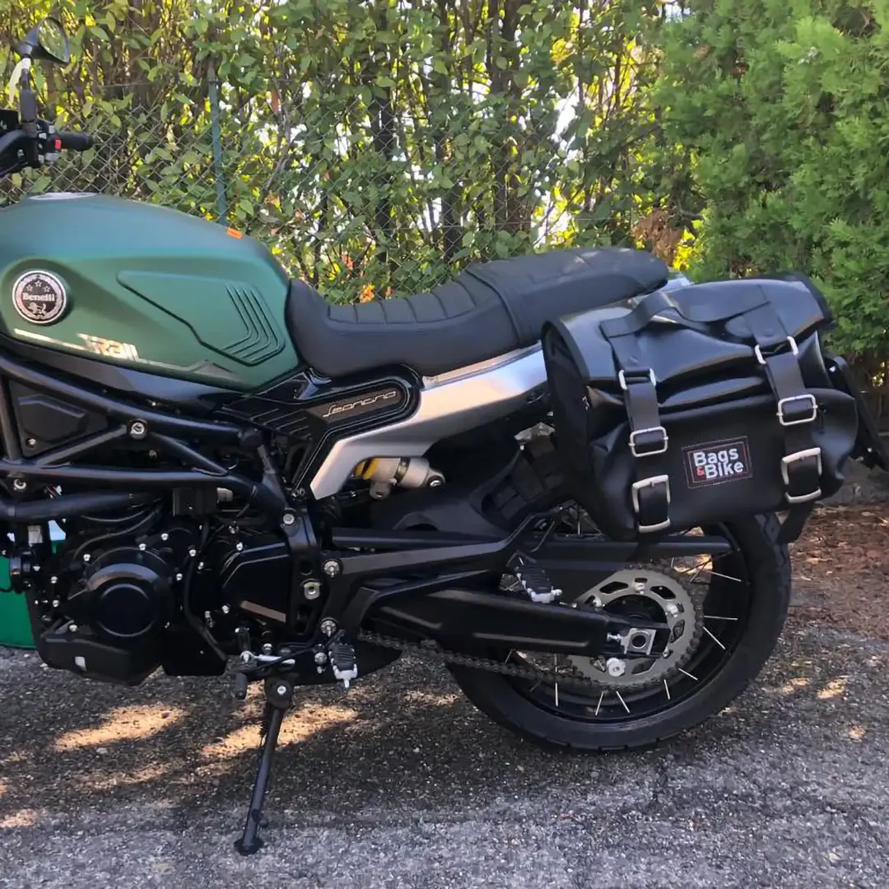 Borsa laterale per Benelli Leoncino 800 Trail, borsa singola CAMION in Cuoio - immagine 2