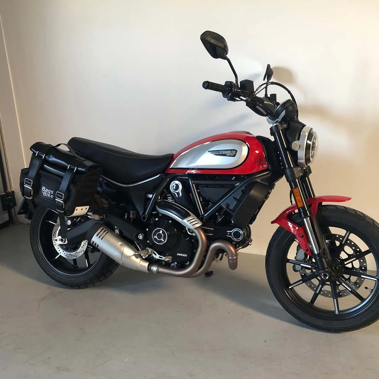 Borse laterali per Ducati Scrambler 2019/2022, coppia di borse CAMION in Cuoio - immagine 2