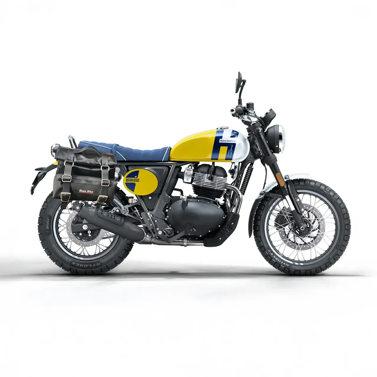 Borse laterali per Royal Enfield Bear 650, coppia di borse CAMION in Cuoio - immagine 3
