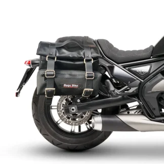 Panniers for Calibro Moto Morini, pair of CAMION in Leather side bags