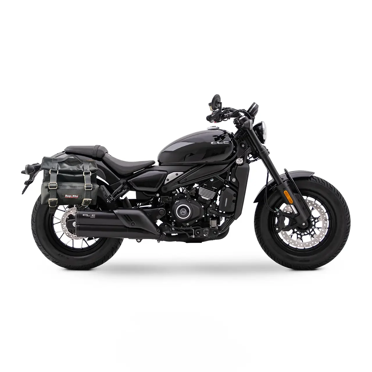 Panniers for Cfmoto CL450 C, pair of CAMION in Leather side bags - Image 3