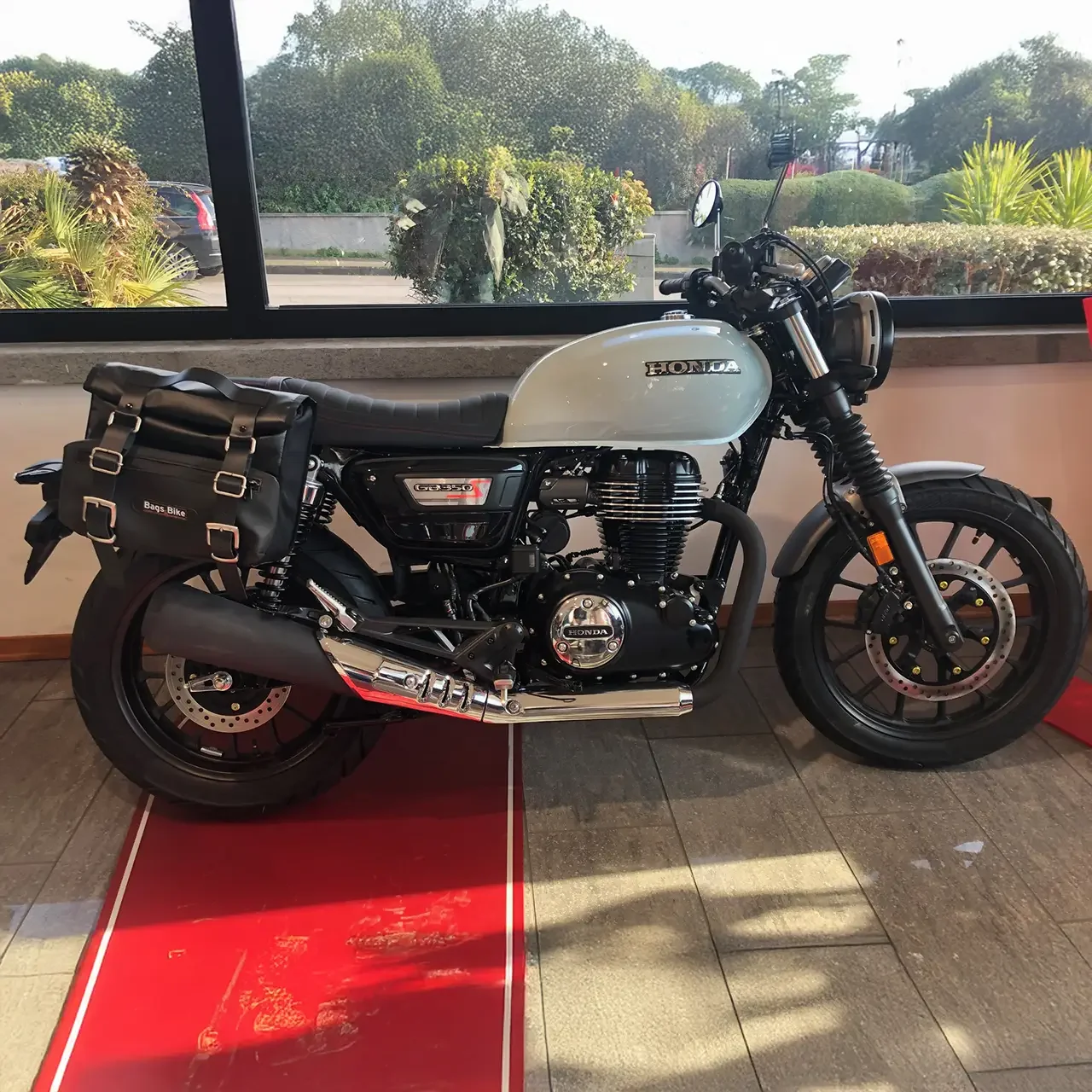 Pannier for Honda GB 350 S, left-sided bag CAMION in Leather - Image 2