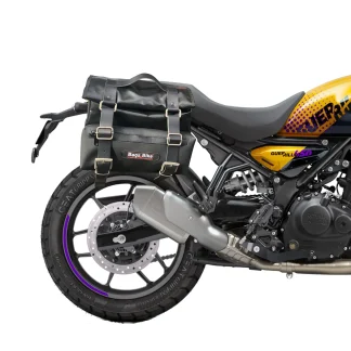 Panniers for Royal Enfield Guerrilla, pair of CAMION in Leather side bags