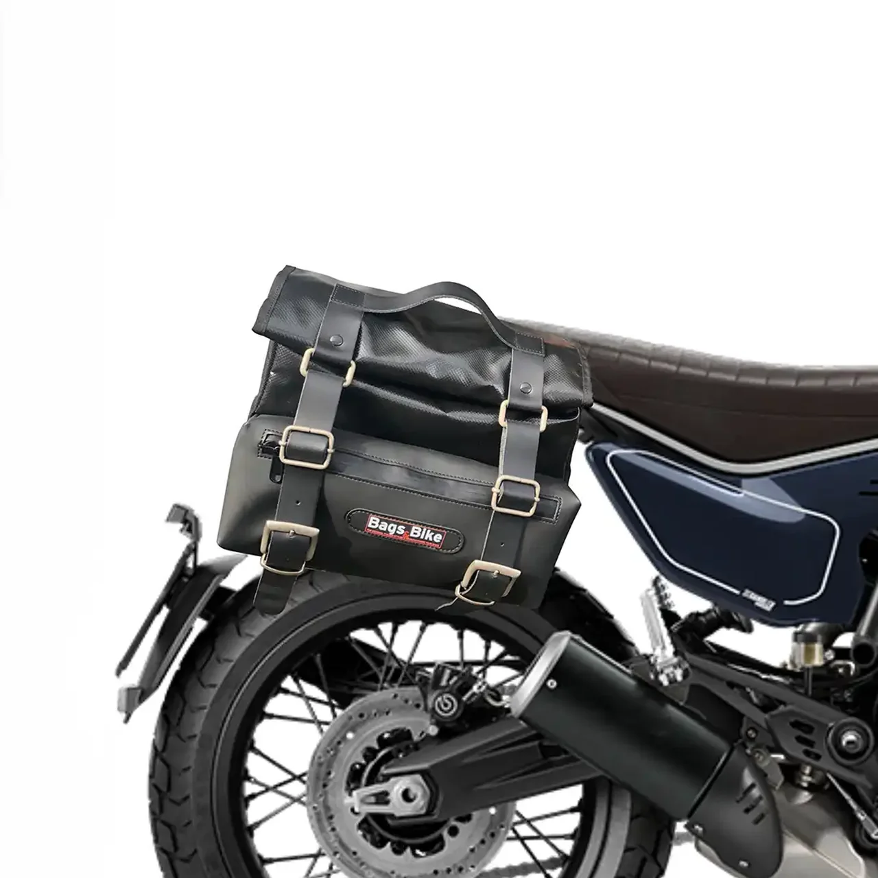 Borse laterali per Ducati Scrambler 800 2024, coppia di borse CAMION in Cuoio - immagine 2