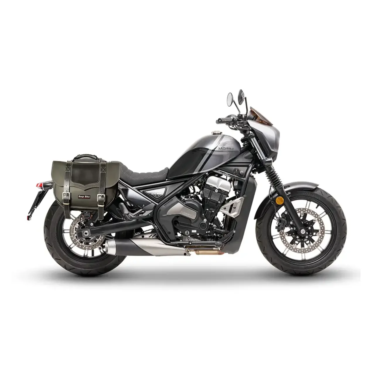 Borse laterali per Calibro Moto Morini, coppia di borse CLASSIC in Nera - immagine 2