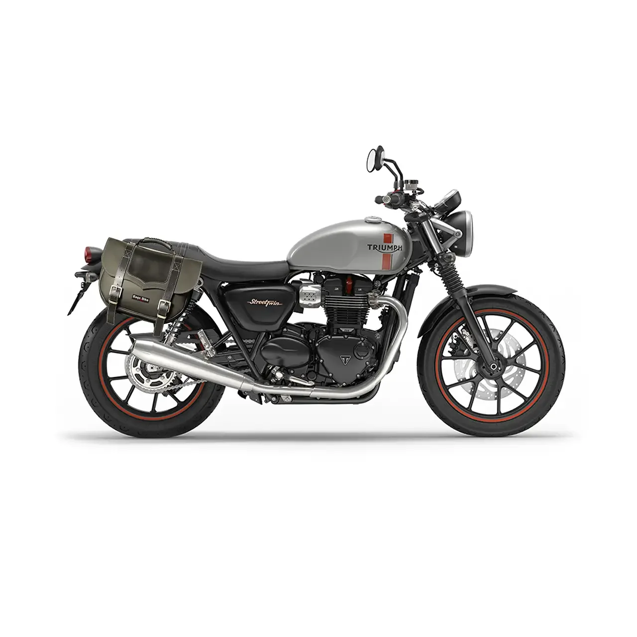 Panniers for Triumph Street Twin 900, pair of CLASSIC in Black side bags - Image 2
