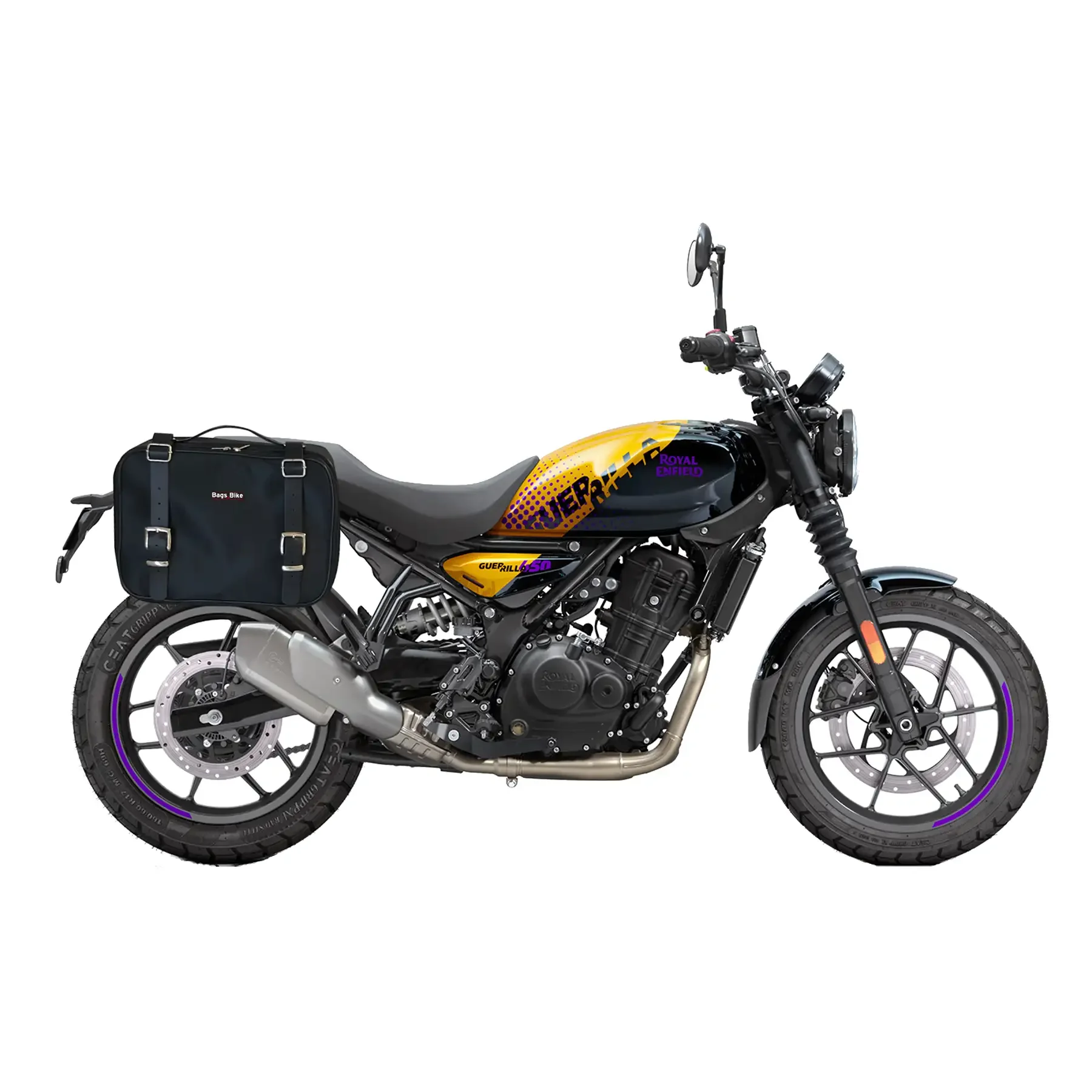 Panniers for Royal Enfield Guerrilla, pair of CONTAINER side bags - Image 2