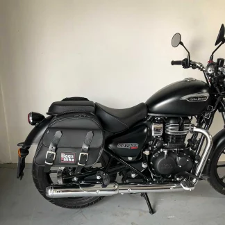 Panniers for Royal Enfield Meteor 350, pair of EXPLORER in Black side bags