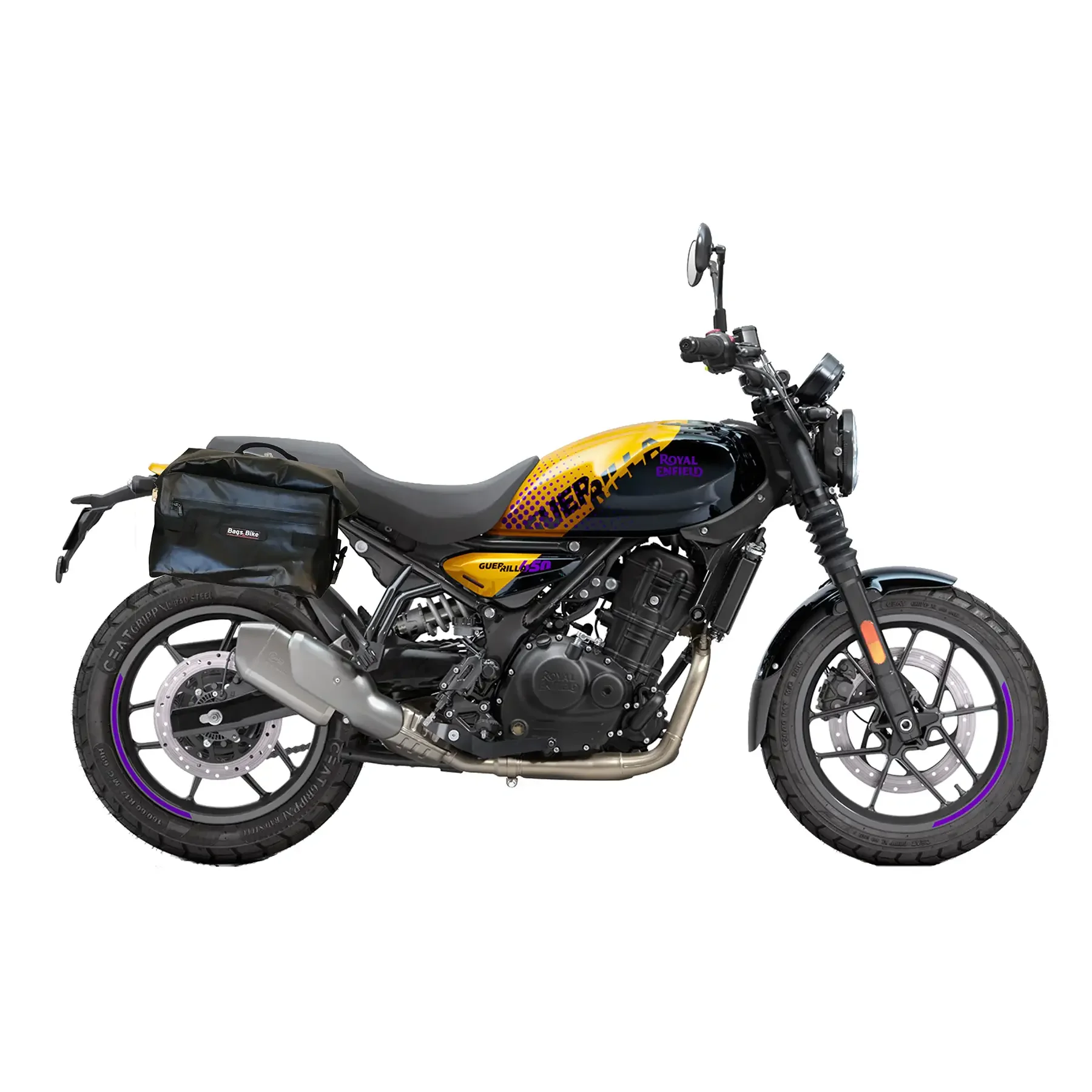 Panniers for Royal Enfield Guerrilla, pair of EVEREST side bags - Image 2