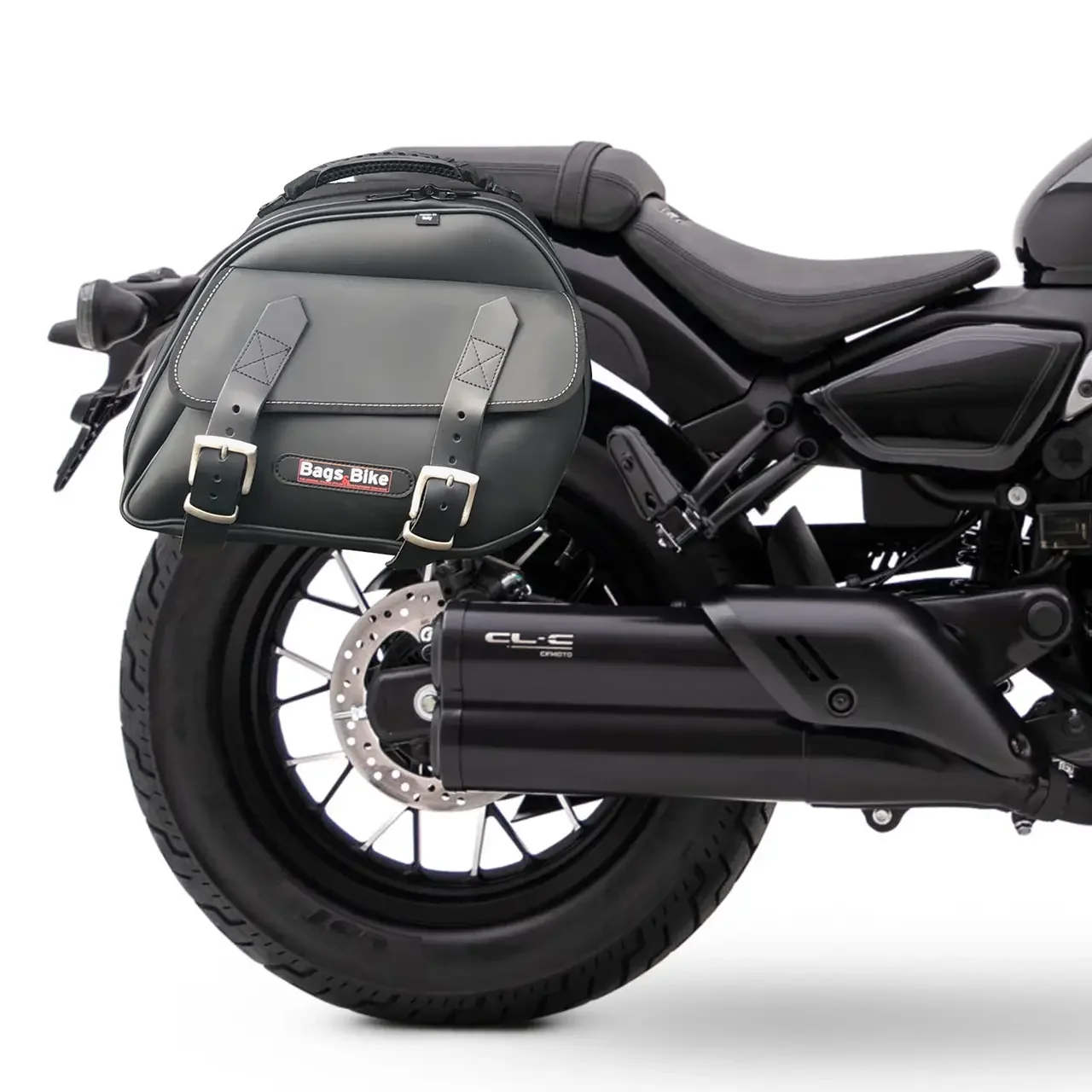 Panniers for Cfmoto CL450 C, pair of EXPLORER in Black side bags