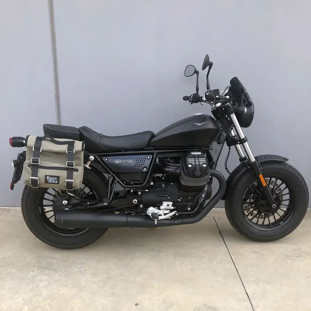 Borse laterali per Moto Guzzi Bobber, coppia di borse SAHARA in Grigio