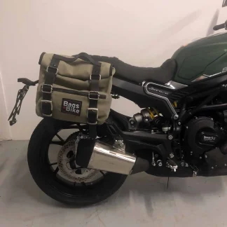 Panniers for Benelli Leoncino 800, pair of SAHARA in Gray side bags