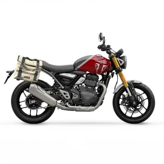Panniers for Triumph Speed - Scrambler 400, pair of SAHARA in Gray side bags