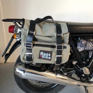 Panniers for Royal Enfield Interceptor Continental, pair of SAHARA in Gray side bags