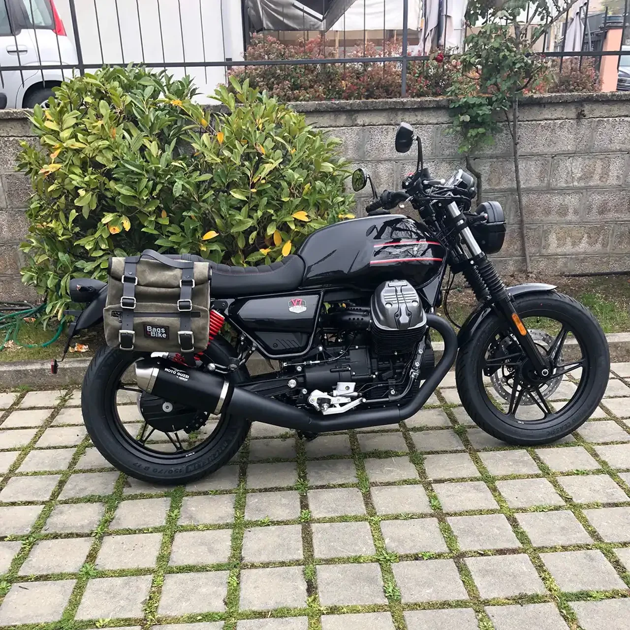 Borse laterali per Moto Guzzi V7 Special Edition, coppia di borse SAHARA in Verde