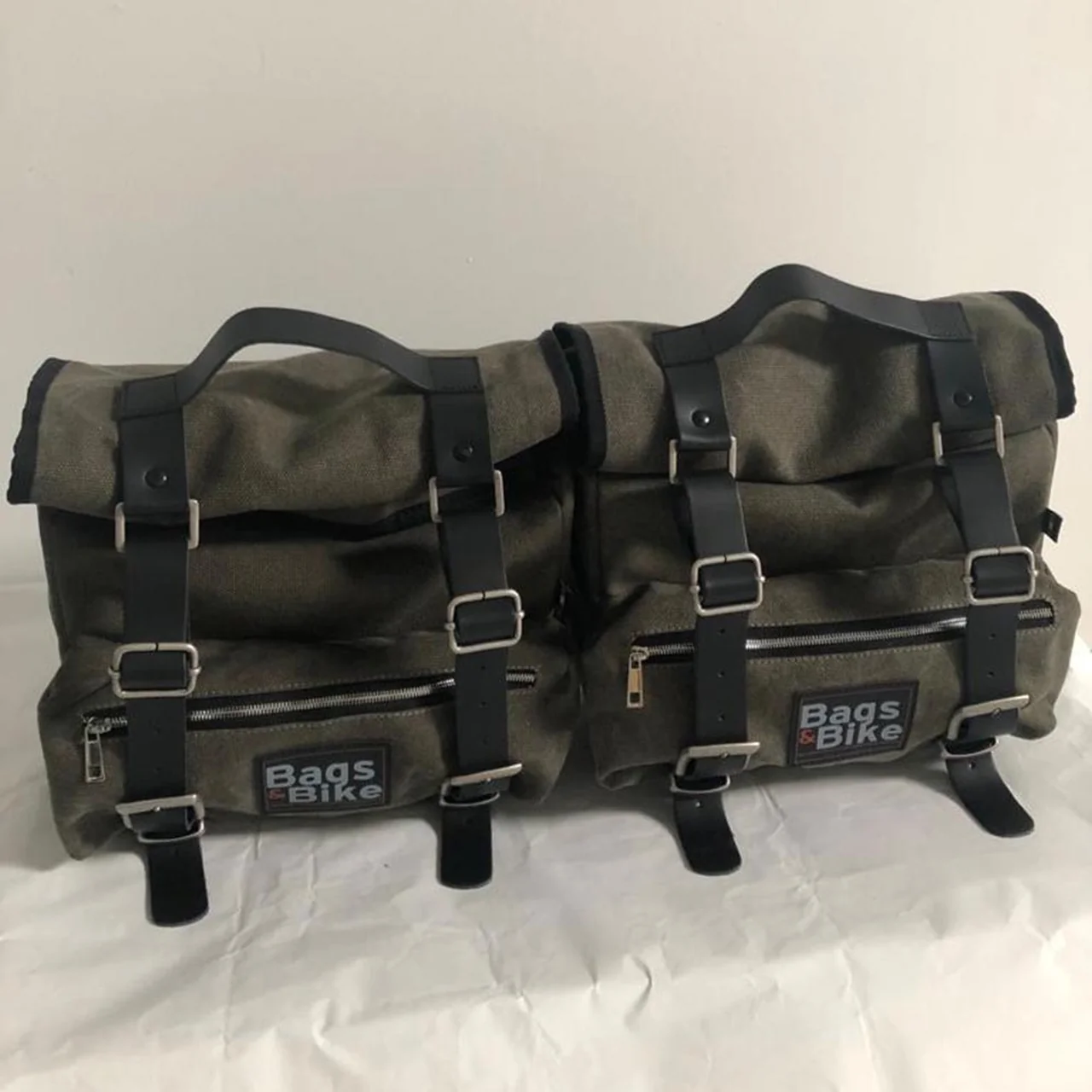 Borse laterali per Benelli Leoncino 800, coppia di borse SAHARA in Verde - immagine 2