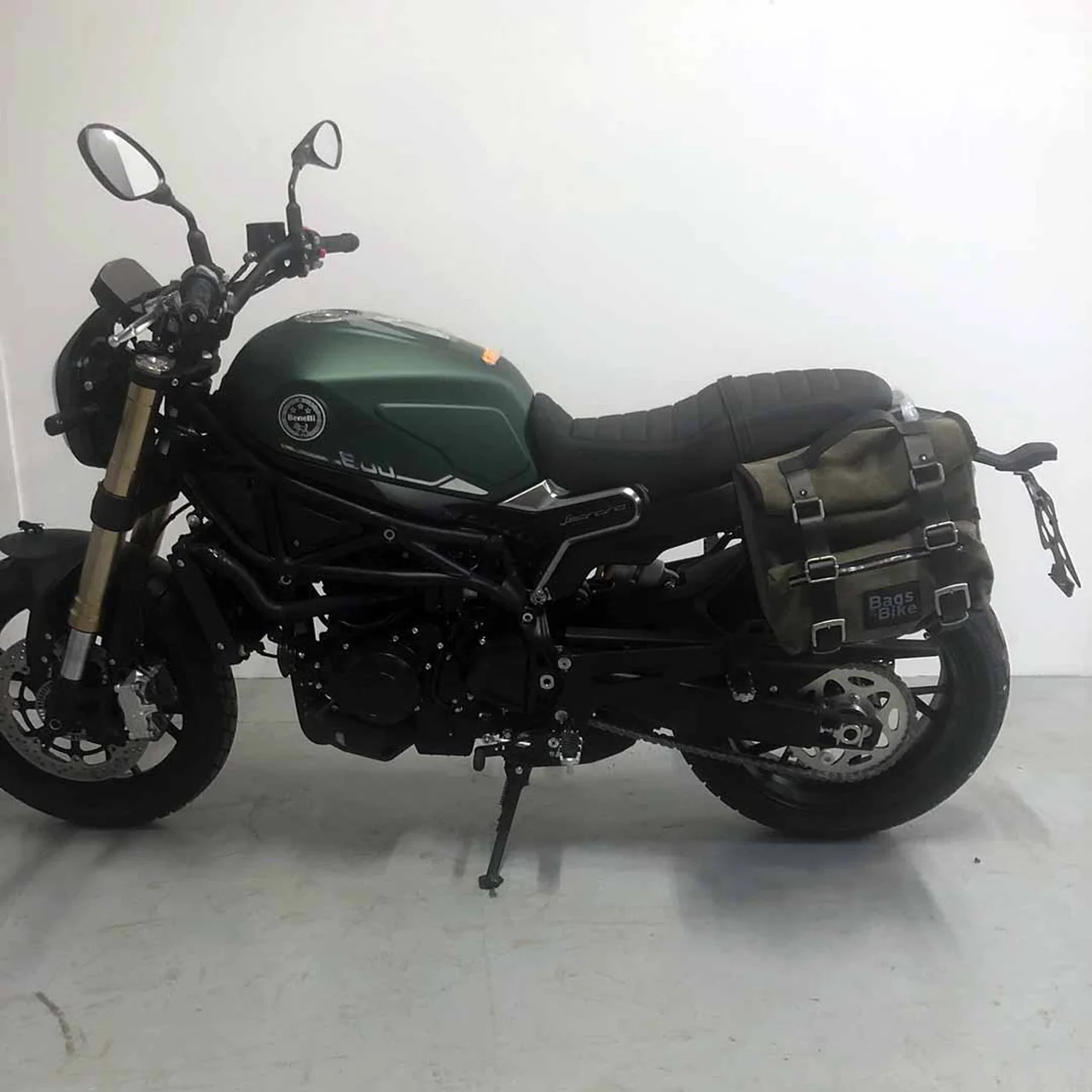 Borse laterali per Benelli Leoncino 800, coppia di borse SAHARA in Verde - immagine 4