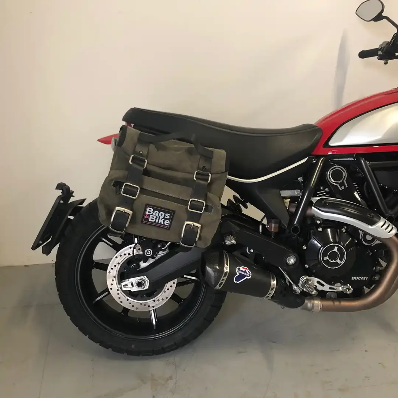 Borse laterali per Ducati Scrambler 2019/2022, coppia di borse SAHARA in Verde