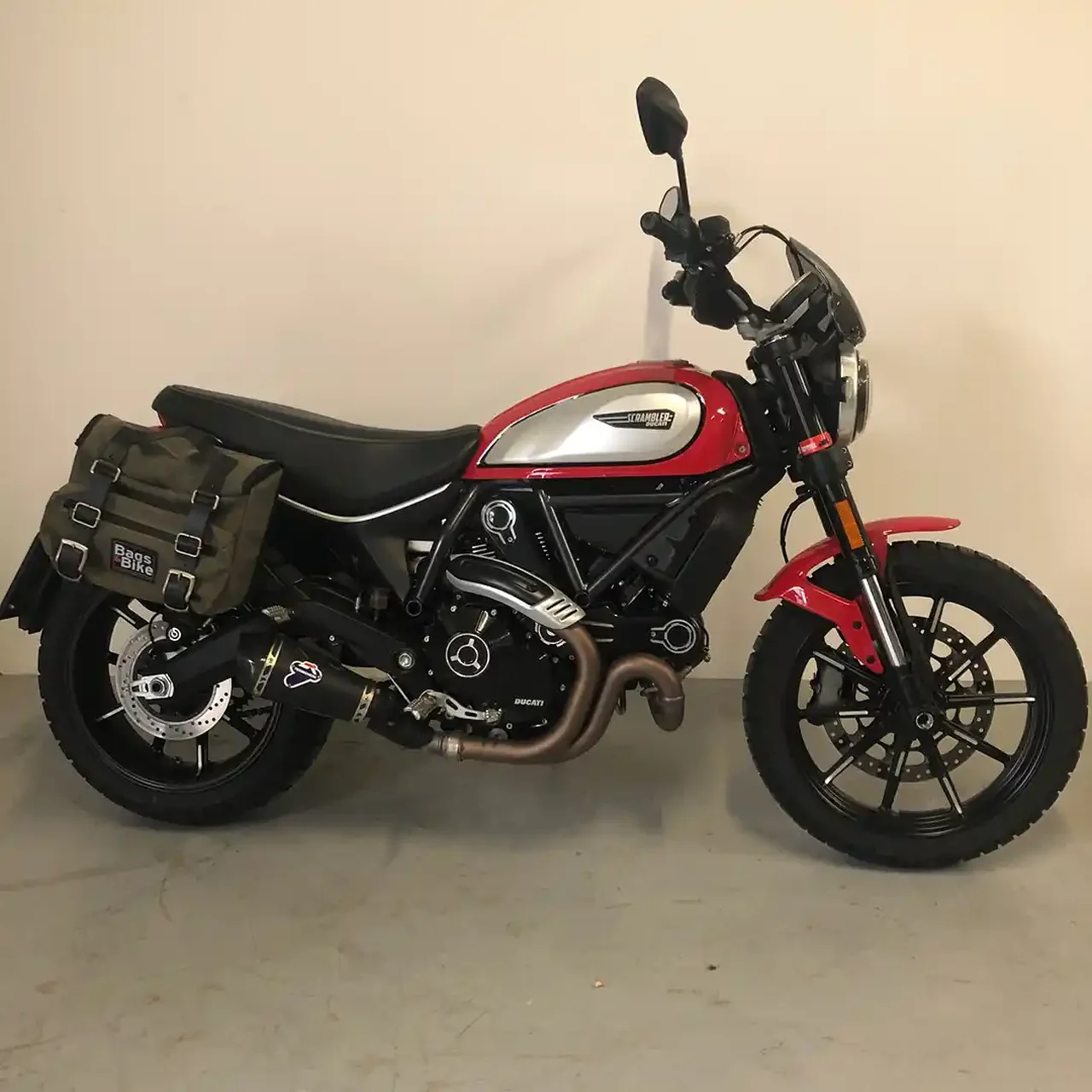 Borse laterali per Ducati Scrambler 2019/2022, coppia di borse SAHARA in Verde - immagine 3
