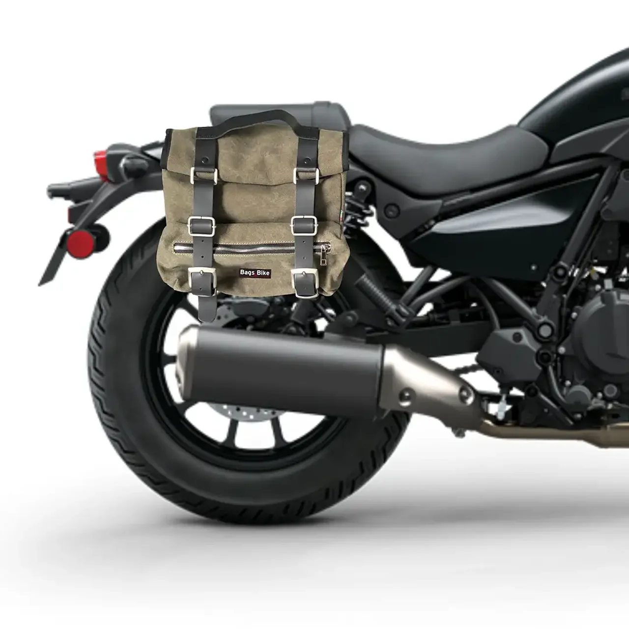 Panniers for Kawasaki Eliminator, pair of SAHARA in Green side bags