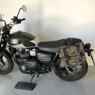 Pannier for Triumph Street Scrambler 900, single side bag SAHARA in Green