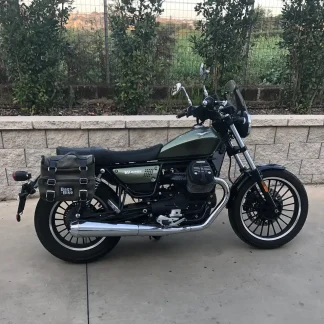 Panniers for Moto Guzzi Roamer, pair of SAHARA in Green side bags