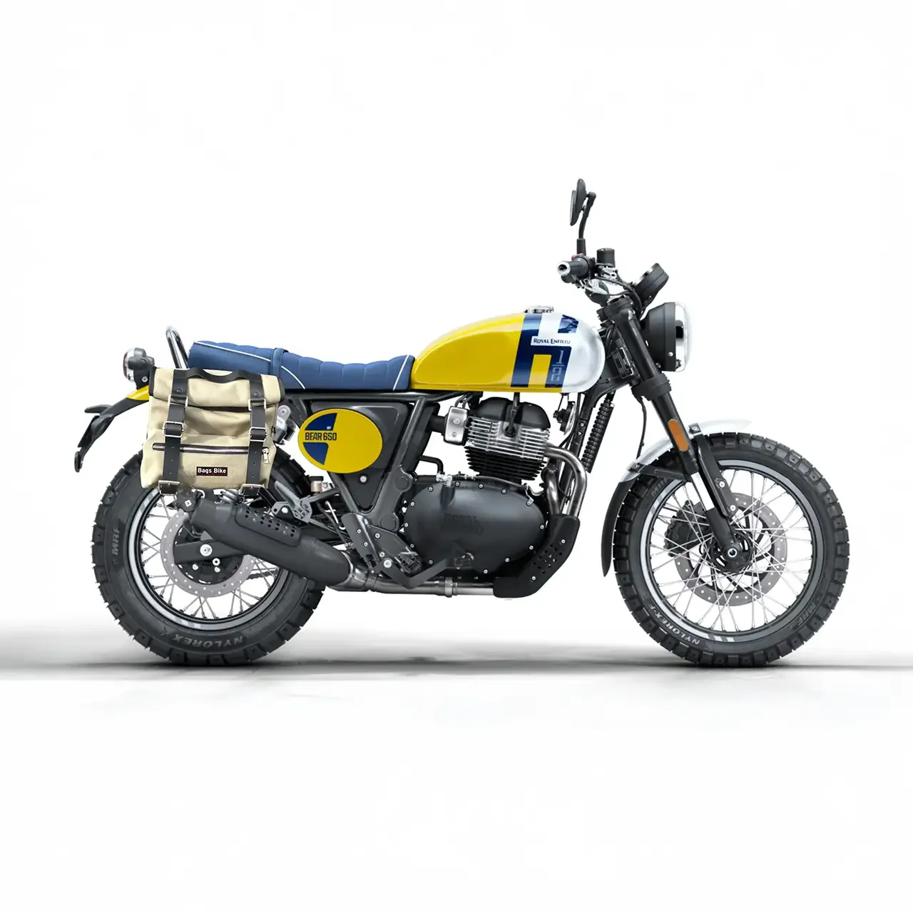 Borse laterali per Royal Enfield Bear 650, coppia di borse SAHARA in Grigio - immagine 2