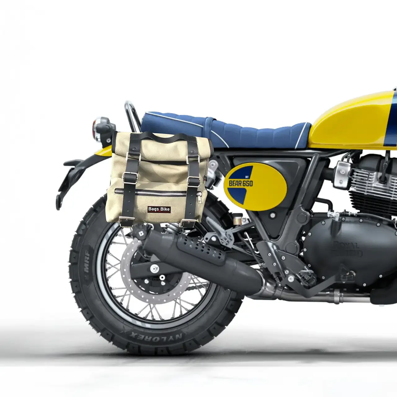 Borse laterali per Royal Enfield Bear 650, coppia di borse SAHARA in Grigio - immagine 3