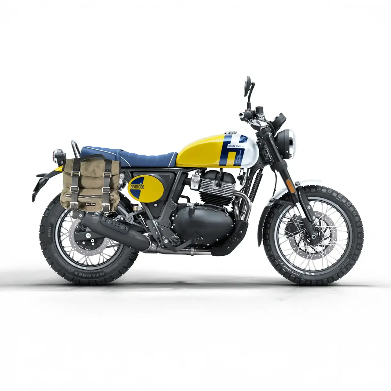 Borse laterali per Royal Enfield Bear 650, coppia di borse SAHARA in Verdi - immagine 2