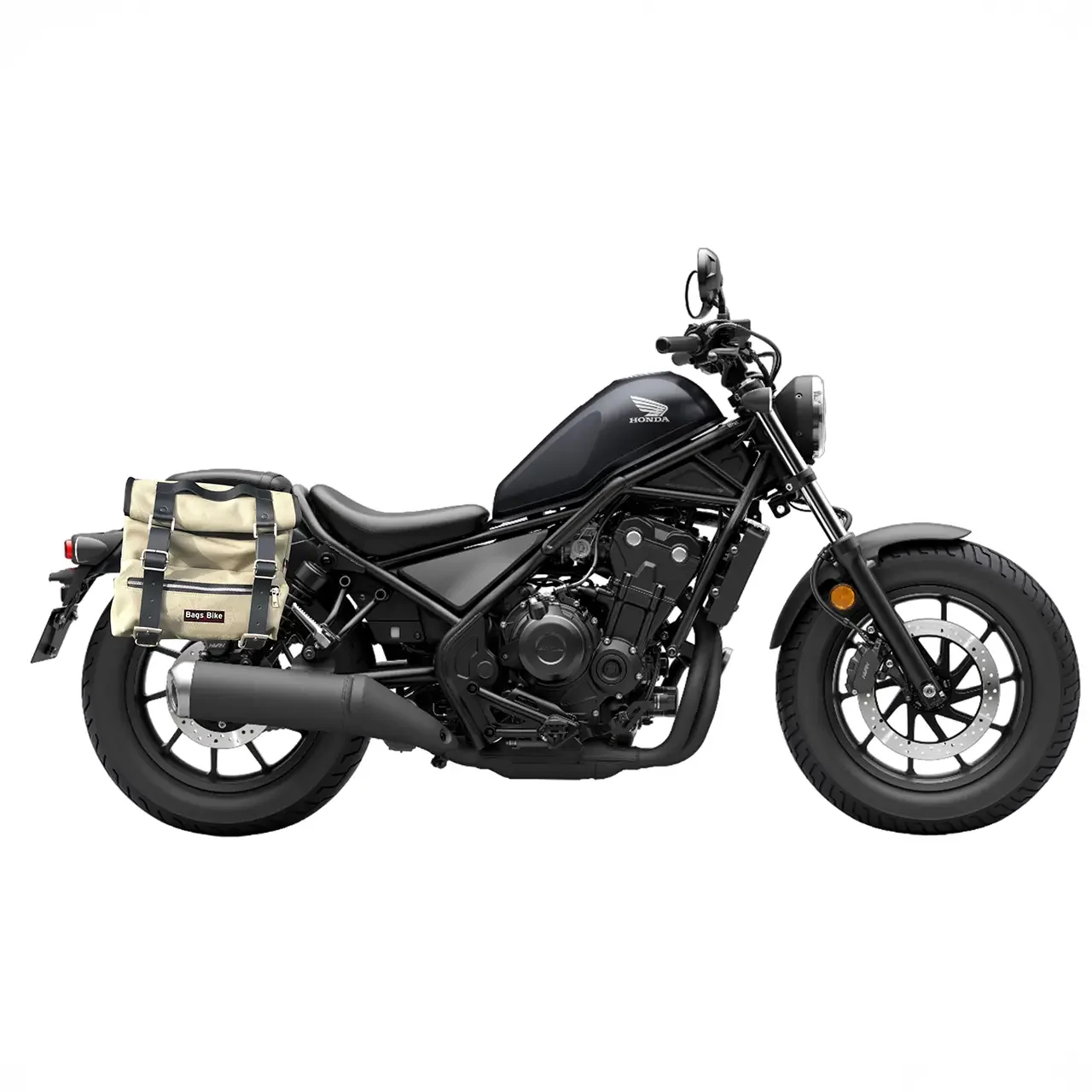 Panniers for Honda Rebel 500, pair of SAHARA in Gray side bags - Image 2