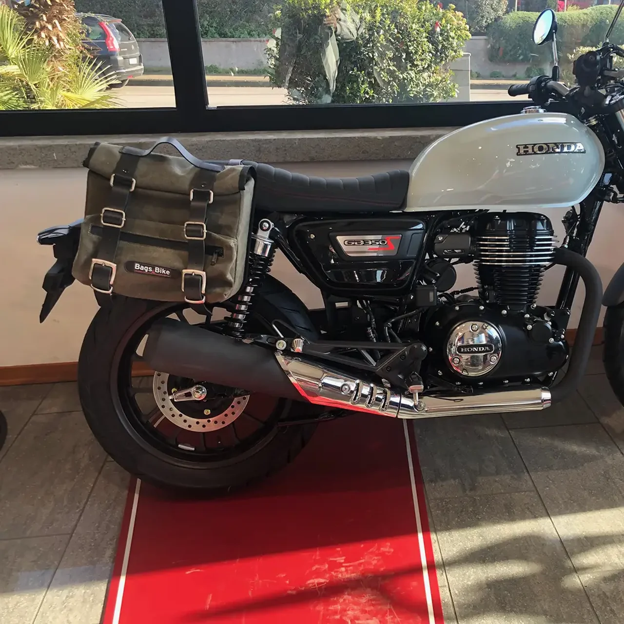 Borse laterali per Honda GB 350 S, coppia di borse SAHARA in Verde - immagine 2